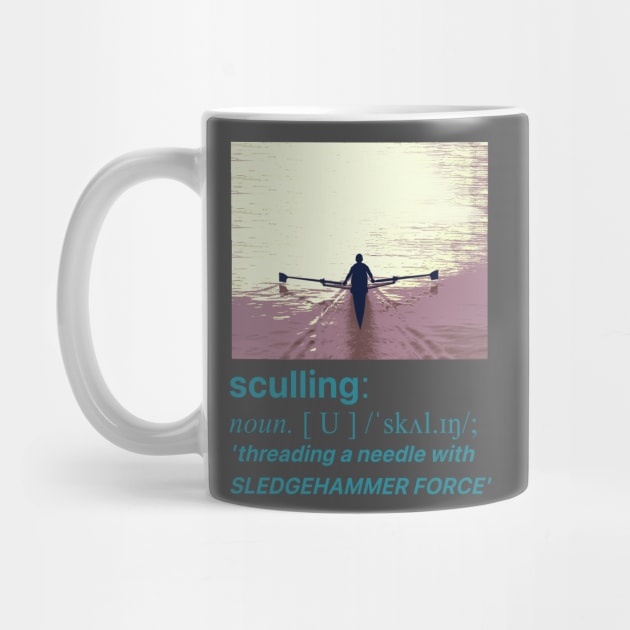 Sculling - dictionary definition by Adam Thornton Illustration